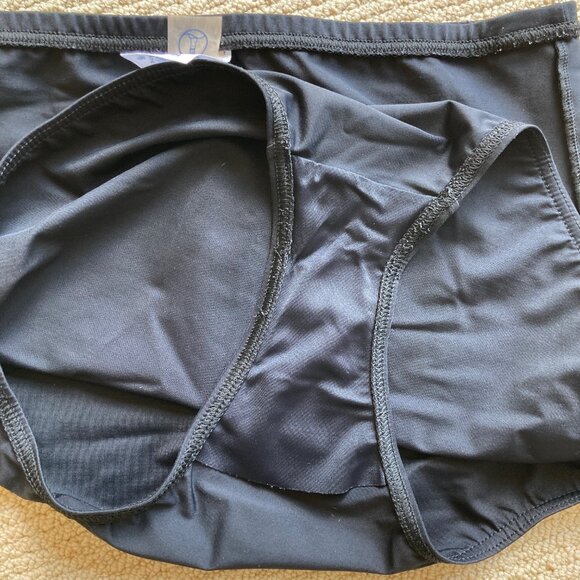 Lands' End Black Two Piece Swim Dress 12DDD Criss Cross Back, High Waist Pant 12 - Picture 14 of 17